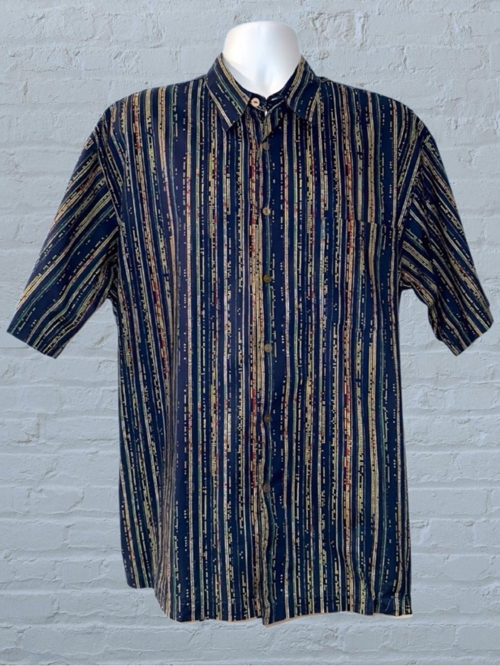 Tori Richard Honolulu Shirt XL | Made in Hawaii | Retro Dot Stripe Cotton